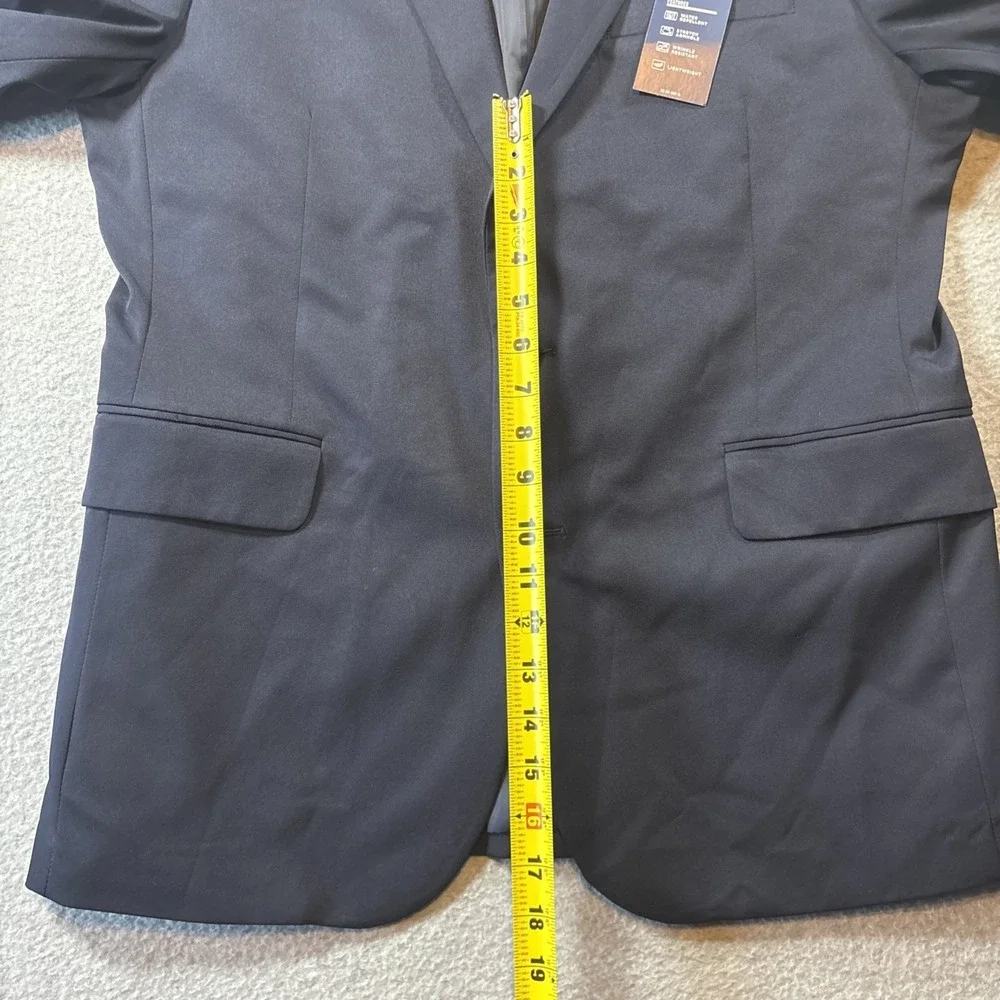 Stafford Stretch Blazer Navy Blue 42 Sh Men's Single Vent 2 Button Classic Fit